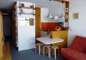 Studio for 4, elevator, ski-in/ski-out, balcony, parking, ski locker in Arette