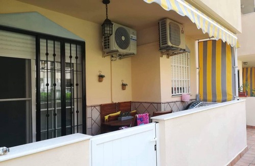 Retamar Apartment | Playamar Retamar, is in first line of beach, urbanization with swimming pool.