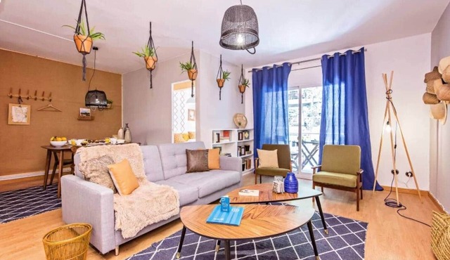 Modern 2 rooms flat in Poblenou, 8' walk to beach