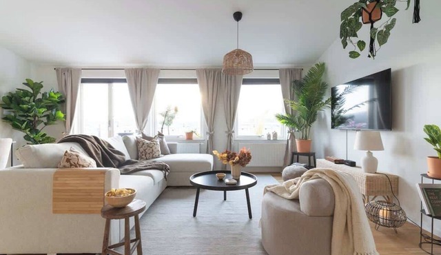 Spacious Home with Workspace and Cozy Balcony in Båstad
