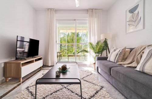 Puerto Banus Apartment | MARBELLA BANUS SUITES - Banús - Premium 2BR - 2BA - Outdoor Balcony - Pool - Opposite ME Marbella Hotel - Walk to Beach - Near Puerto Banús Marina & El Corte Ing Luxury Shopping - Ideal for Families - Quiet Community